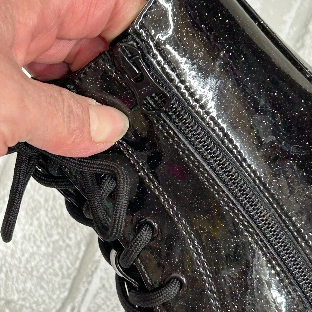 art class Glossy Black Kids Boots